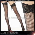 3008 Lace Fishnet Thigh High With Back