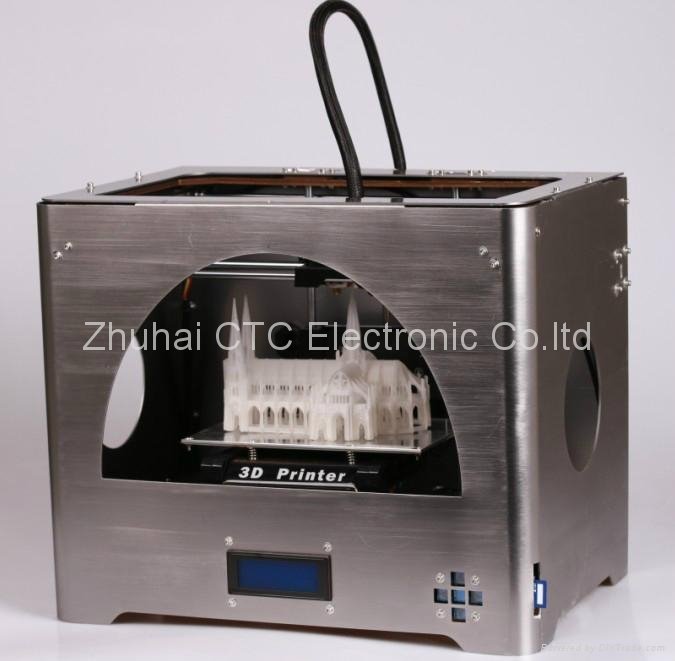 Metal CTC Tuhao 3D printer Drucker dual extruder Metal Casing 2roll ABS filament 4
