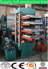 Rubber tiles vulcanizing press