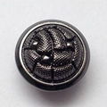 Plastic Insert Jeans Button Shiny Gun Metal Color