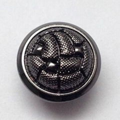 Plastic Insert Jeans Button Shiny Gun Metal Color