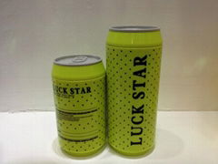 Hot double wall plastic coke cola cans with push lid, 350ml/500ml, food grade PP