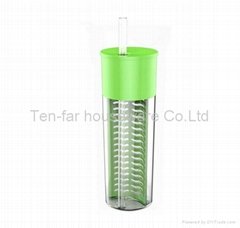 Colorful Isolate Fruit  Plastic Water Bottle 