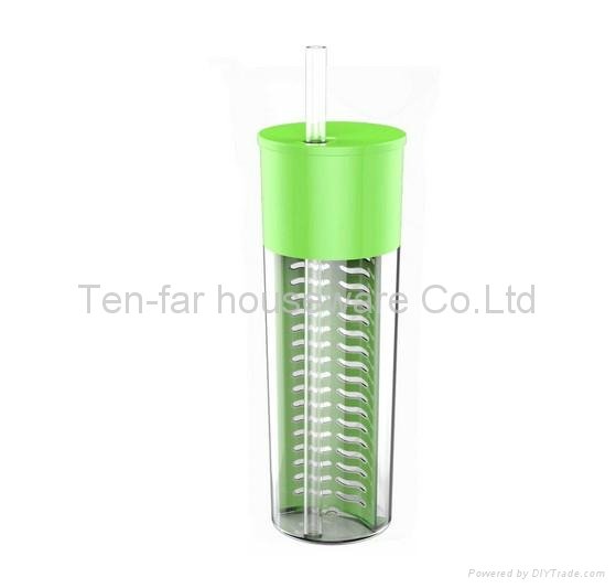 Colorful Isolate Fruit  Plastic Water Bottle 
