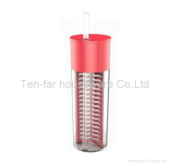 Colorful Isolate Fruit  Plastic Water Bottle  2