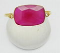 Pink Fuschia Chalcedony Rectangle