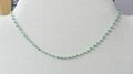 Apatite Hydro Roundel Facet Handlinked Silver 18 inch Chain
