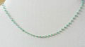 Apatite Hydro Roundel Facet Handlinked Silver 18 inch Chain 2