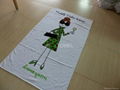 100% Cotton Custom Velour Reactive Printed Beach Towel