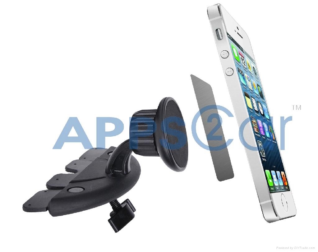 Universal CD Slot Magnetic Cradle-less Smartphone Car Mount Holder For IPhone   3