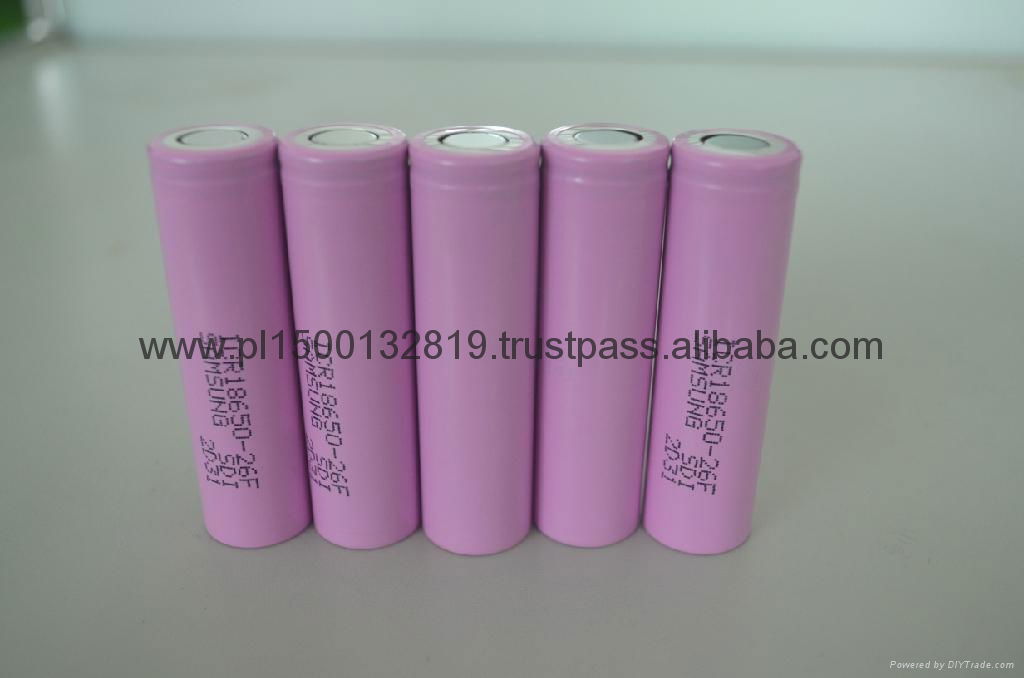 samsung sdi 18650 ICR18650-26F/FM 2600mah rechargeable battery cell 1