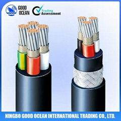 Double cores 2.5MM  Fire resistant Marine flexible cable specification 