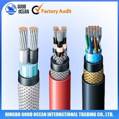 Double cores 2.5MM  Fire resistant Marine flexible cable specification  2