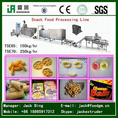 Puffed Snacks Food Processing Machine Plant