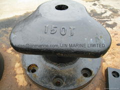 Ship mooring bollards