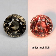 0.99 CT. ORANGY PINK TO RED NATURAL COLOR CHANGE GARNET with GLC certificate