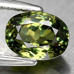 2.08 CT. LUSTROUS BEST GREEN RUSSIAN DEMANTOID GARNET with GLC certificate