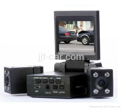 Dual cameras Car DVR 2ch recorder