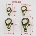 12mm zinc alloy jewelry findings lobster clasp hook 100PCS silver gold antique  2
