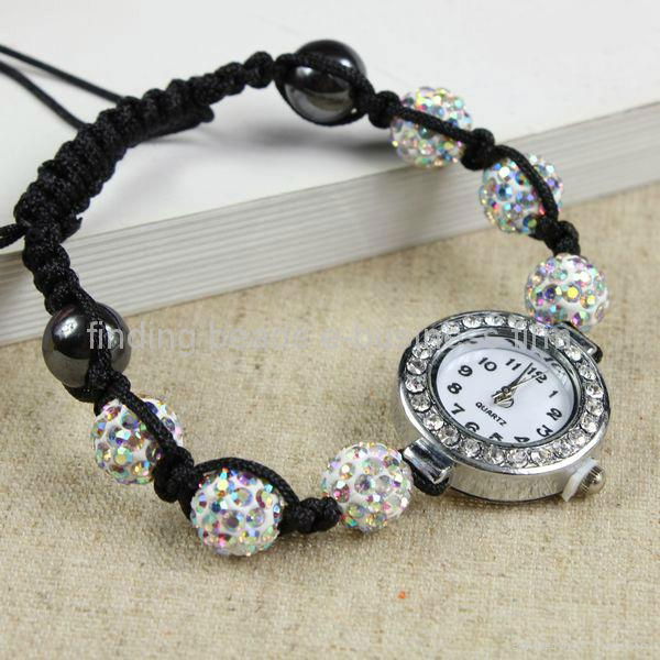 shamballa watch 10mm beads ladies girl's bracelet watch.wrist watch  2