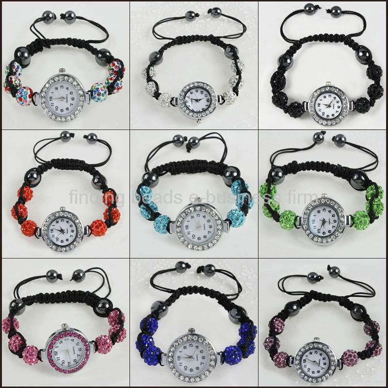 shamballa watch 10mm beads ladies girl's bracelet watch.wrist watch  3