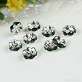 silver plated rhinestone wave rondelles DIY beads mixed colours making for jewel