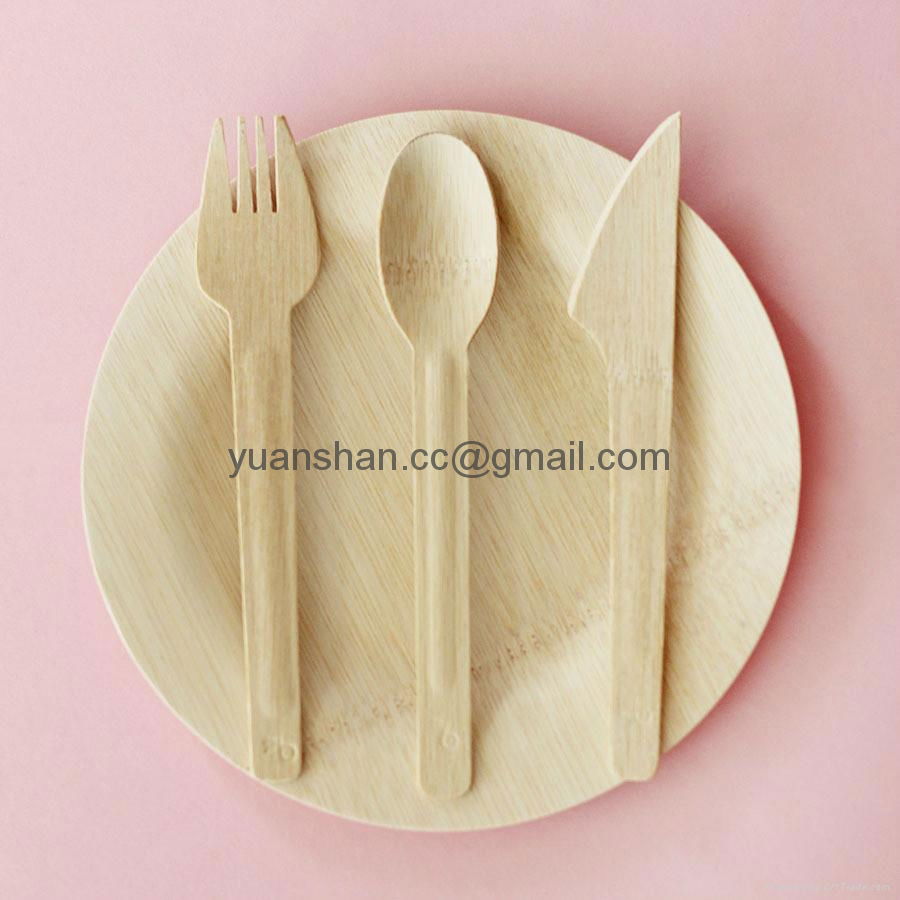 Single-use bamboo dinnerware