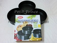 3 PCS set round shape cake baking mould