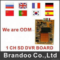 D1 small DVR, 64GB sd, motion detection, LANGUAGE OEM, overwriting