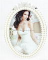 Europe alloy pearl silver photo frame