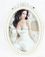 Europe alloy pearl silver photo frame wedding gift