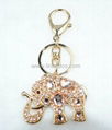 Fashion elephant  bag charm crystal zinc