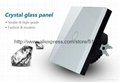 EU Standard 1 Gang Touch Switches Overload Protect Glass Panel 3