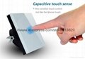 EU Standard 1 Gang Touch Switches Overload Protect Glass Panel 5