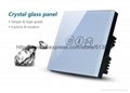 Crystal tempered glass panel electromotion touch screen curtain switch 2