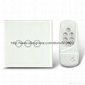 wireless remote control touch switch &light switch 3 gang with crystal tempered  2