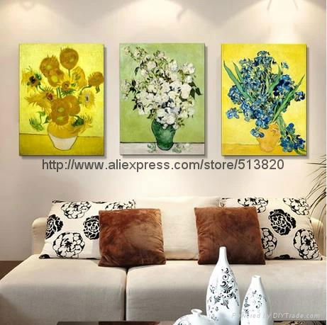 hand painted wall art Beautiful Van Gogh Sunflower Painting