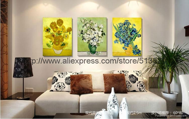 hand painted wall art Beautiful Van Gogh Sunflower Painting 2