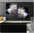 Modern Wall Painting white Flowers Home