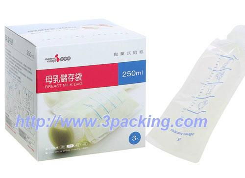 Breast milk storage bag with Spout 