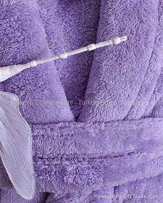 100% Polyester Wellsoft  Fleece bathrobes 2