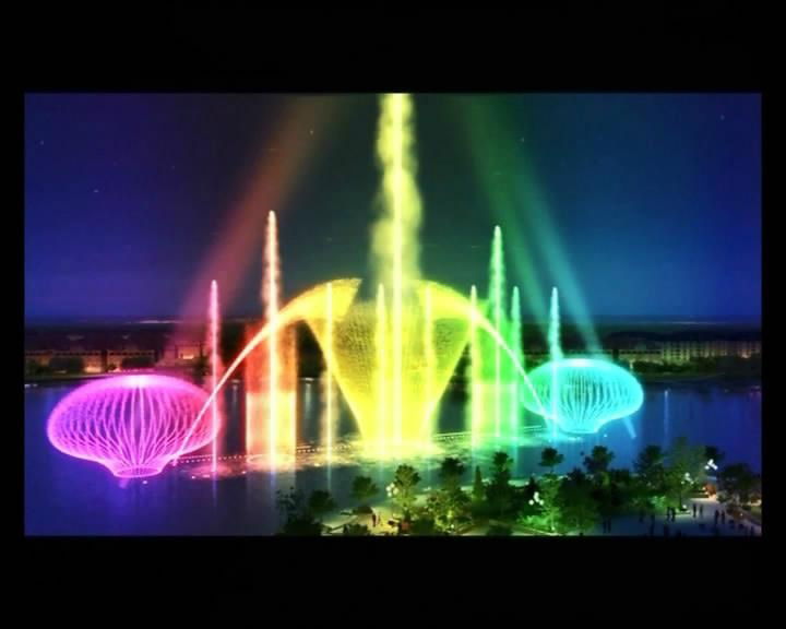 Laser Water Screen Film Show water fountains display 3