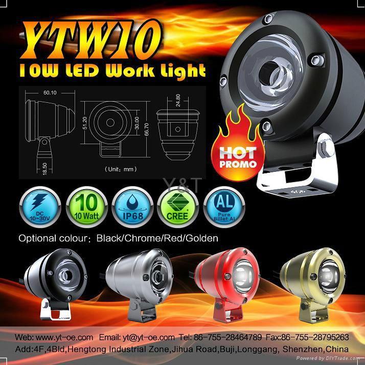 2014 Top Waterproof LED Motorcycle Headlight Dirtbike Driving Light Cree