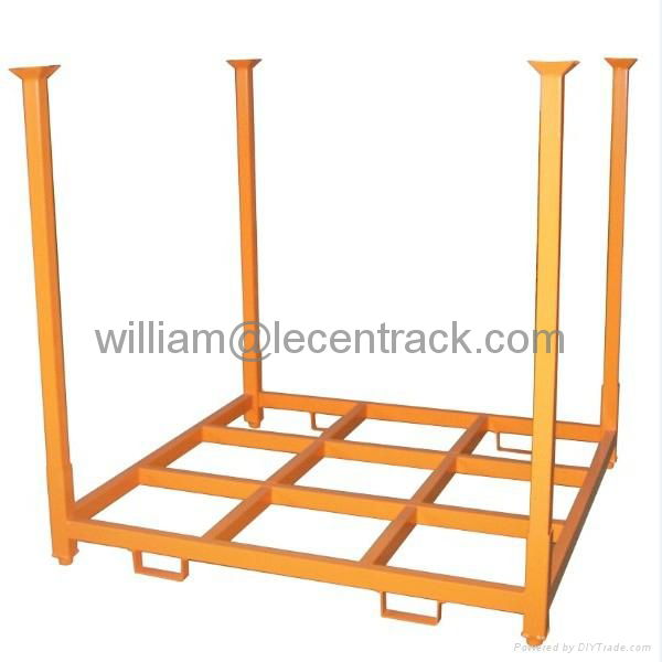 Stack racks with removable posts for bags, cartons, tires 2