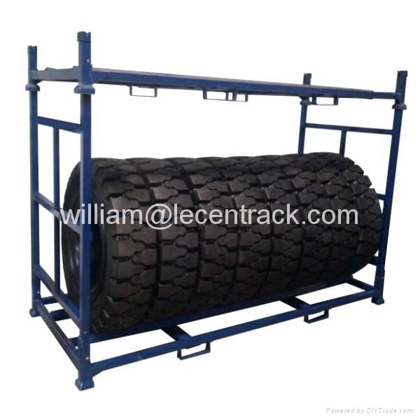 Stackable Folding Stillage Rack for Solid Truck Tires Storage