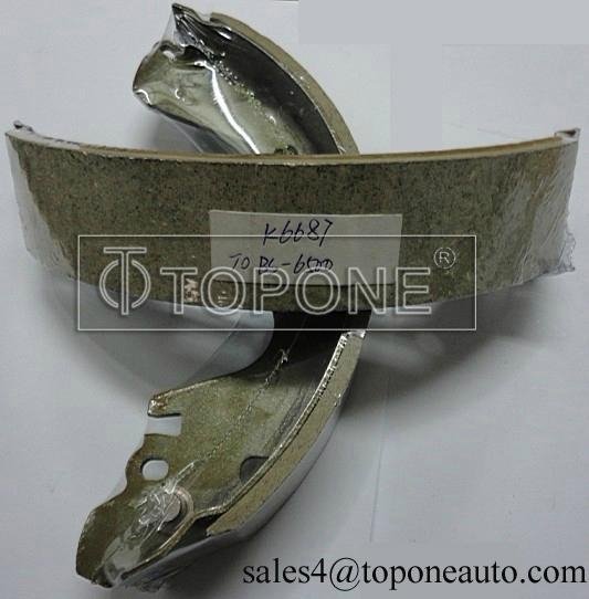 Low Metallic&Semi-Metallic Friction Material Brake Shoe for Mazda GS8581
