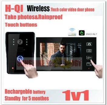 New 7" Wireless Color Door Phone Bell Video Handsfree Intercom Camera IR 
