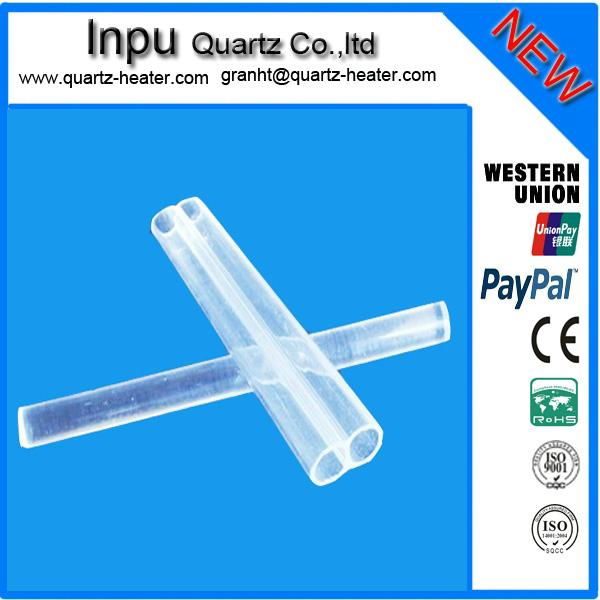 twin quartz tube ,double quartz glass tube  3