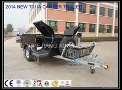  Off road backward folding hard floor camping trailer with carry rack upon 