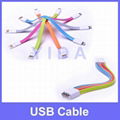 Short Colorful Noodles Lightning USB Cable for iPhone 5S 5 iPad Mini Air 4 1